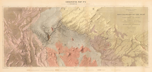 1858 Map No. 1. Rio Colorado of the West, explored by 1st Lieut. Joseph C. Ives