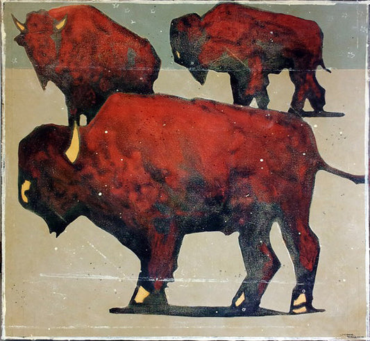 1467 Bison Trilogy Art Prints by Michael Swearngin Artist